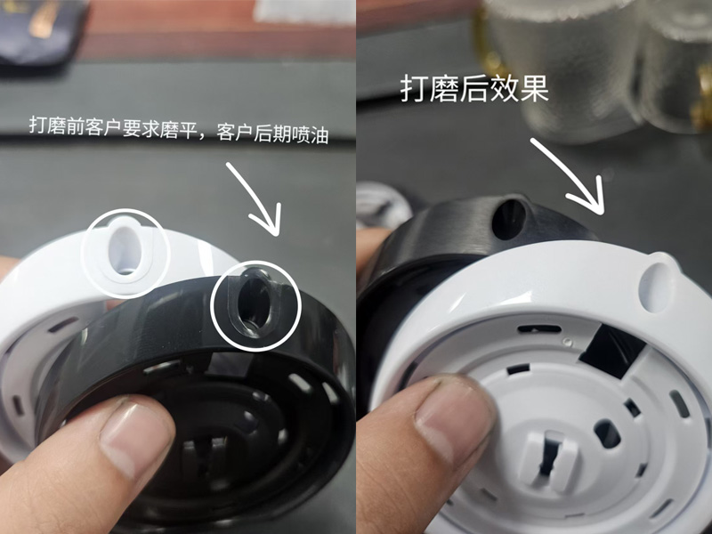 塑膠產(chǎn)品水口結(jié)合線磨平